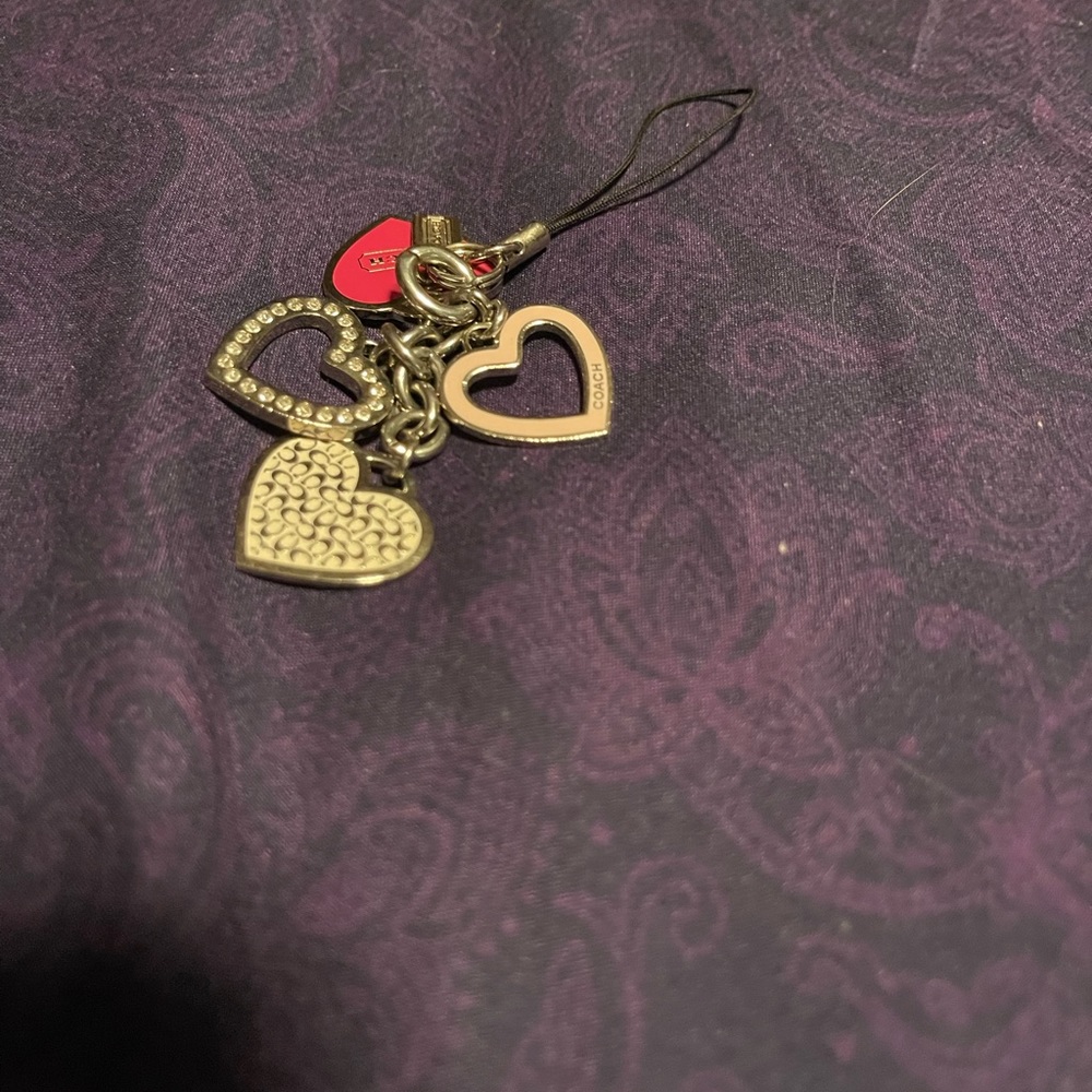 Coach heart charm